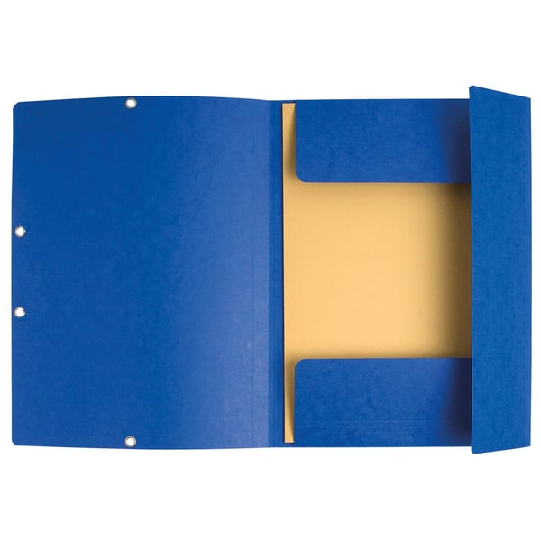 Exacompta 125x Mappe med 3 klapper og elastikremme 355 g/m2 hård glaseret meleret presspap - A4 størrelse - assorterede farver 55025E