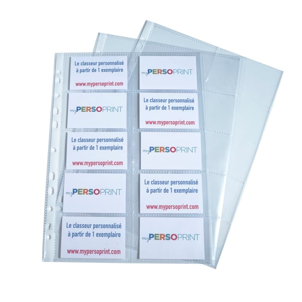 Exacompta 10x Punched Pockets PP, 10 visitkort, Clear, Pk 10 - Krystal 55046E