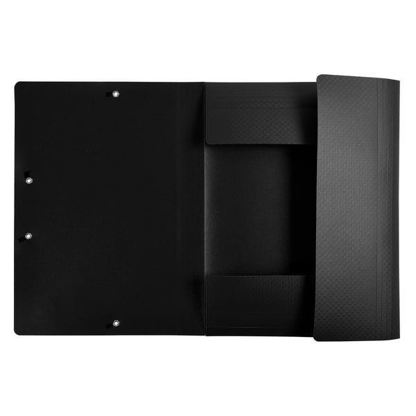 Exacompta 50x Elastikmappe med 3 klapper Opak PP A4 - Sort 55081E