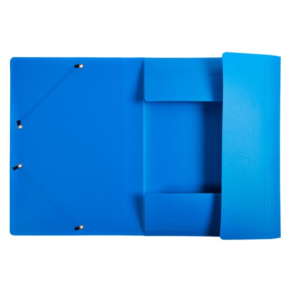 Exacompta 50x Elastikmappe med 3 klapper Opak PP A4 - Lyseblå 55082E