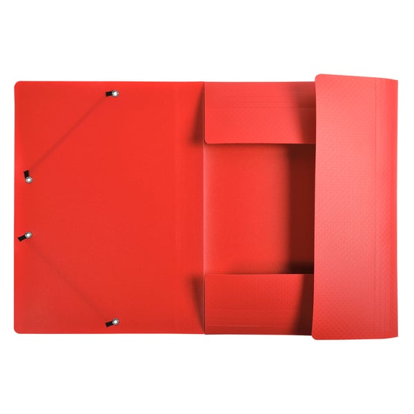 Exacompta 50x Elastikmappe med 3 klapper Opak PP A4 - Rød 55085E