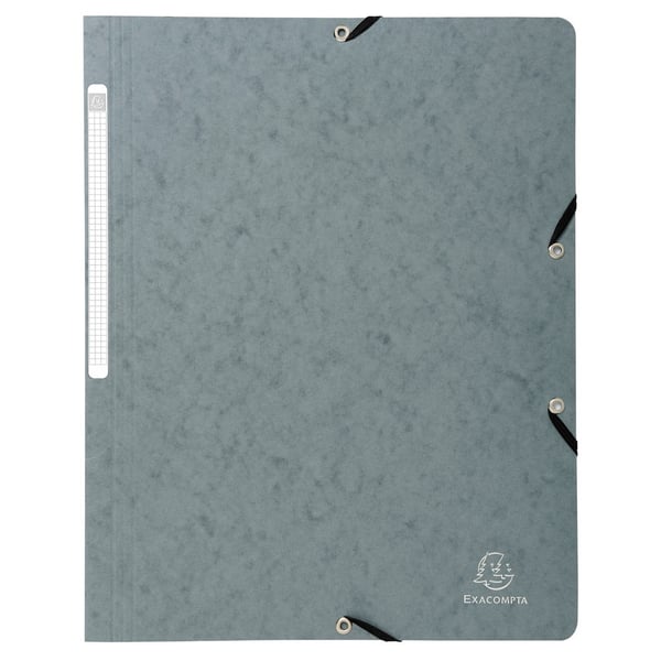Exacompta 50x Elastikmappe uden klap 400gsm hårdt blankt meleret pressepap - A4-størrelse - assorterede farver 5510E