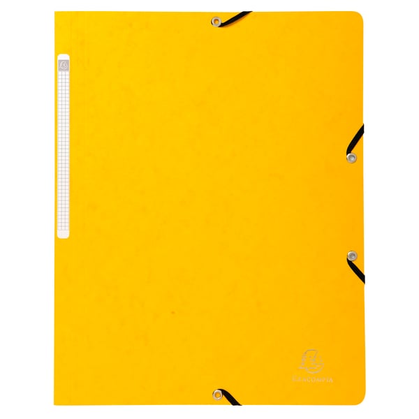 Exacompta 50x Elastikmappe uden klap 400gsm hårdt blankt meleret pressepap - A4-størrelse - assorterede farver 5510E