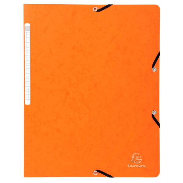 Exacompta 50x Elastikmappe uden klap 400gsm hårdt blankt meleret pressepap - A4-størrelse - assorterede farver 5510E