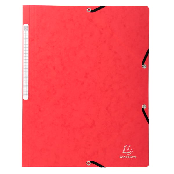 Exacompta 50x Elastikmappe uden klap 400gsm hårdt blankt meleret pressepap - A4-størrelse - assorterede farver 5510E
