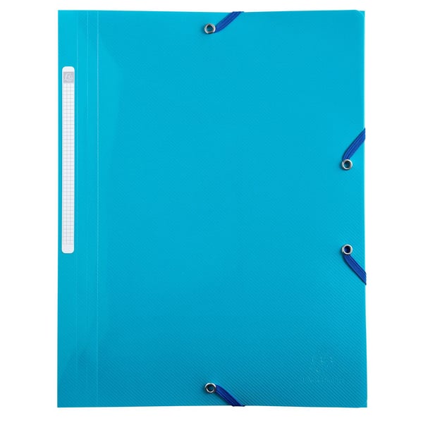 Exacompta 24x Elastikmappe med 3 flapper genbrugspolypropylen BeeBlue - A4 - assorterede farver 55110E