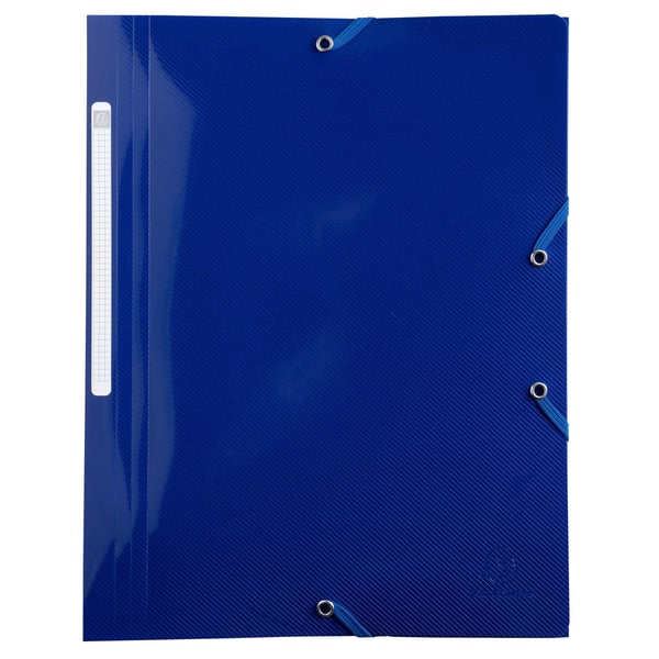 Exacompta 24x Elastikmappe med 3 flapper genbrugspolypropylen BeeBlue - A4 - assorterede farver 55110E
