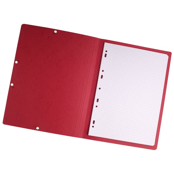 Exacompta 25x elastikmappe, 400 g/m2 presspap (uden flapper, A4) - Rød 5515E