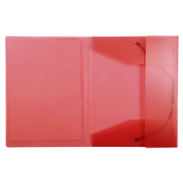 Exacompta 25x Kreacover elastisk mappe med 3 klapper med forlomme - Rød 55185E