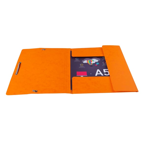 Exacompta 25x Mappe med 3 klapper og elastikbånd 400 g/m2 - 17x22 cm - assorterede farver 55200E