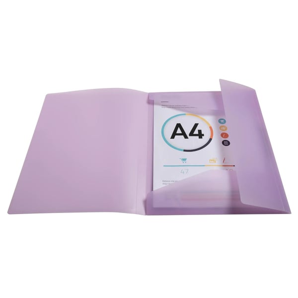 Exacompta 25x Kreacov elastisk 3 flap mappe PP A4, pastelfarvet assorteret - assorterede farver 55279E