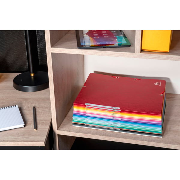 Exacompta 25x Elastikmappe med 3 klapper, 400gsm, Pressepap, A4 - Sort 55501E