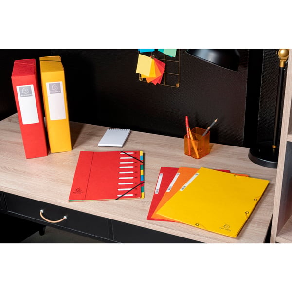 Exacompta 25x Elastikmappe med 3 klapper, 400gsm, Pressepap, A4 - Grøn 55503E