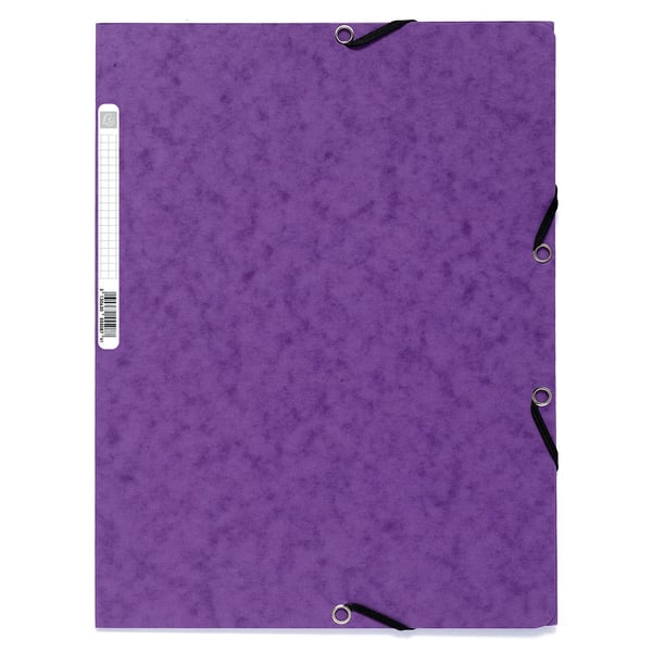 Exacompta 50x Europa Elastikmappe med 3 klapper 400gsm A4 - assorterede farver 55515E