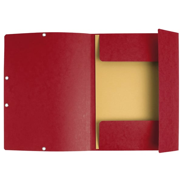 Exacompta 25x Elastikmappe med 3 klapper, 400gsm, Pressepap, A4 - Kirsebær 55525E