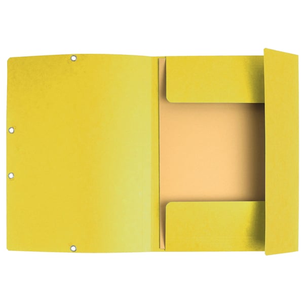 Exacompta 25x Elastikmappe med 3 klapper, 400gsm, Pressepap, A4 - Gul citron 55529E