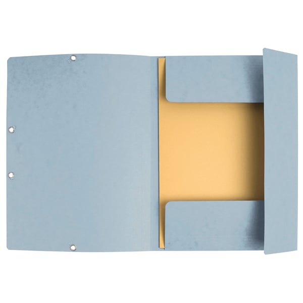 Exacompta 25x Elastikmappe med 3 klapper, 400gsm, Pressepap, A4 - due grå 55531E