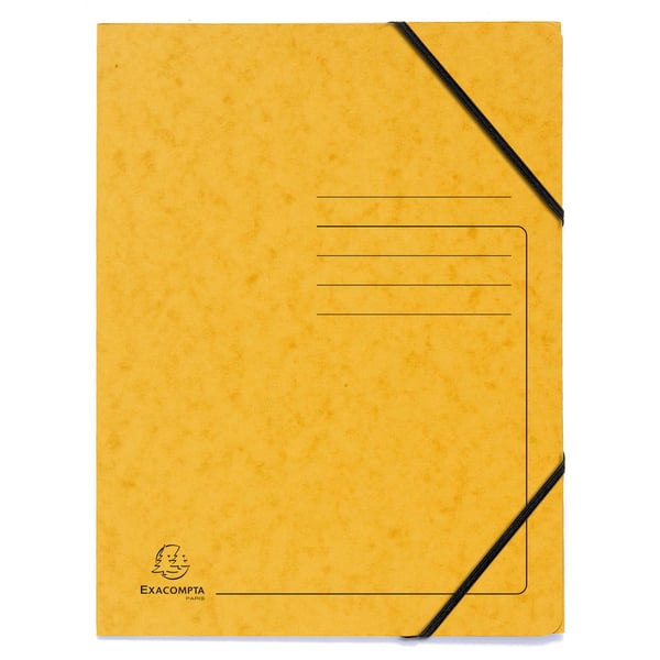 Exacompta 5x Elastikmappe uden klap 355gsm, A4, pakken med 5 - assorterede farver 555410E