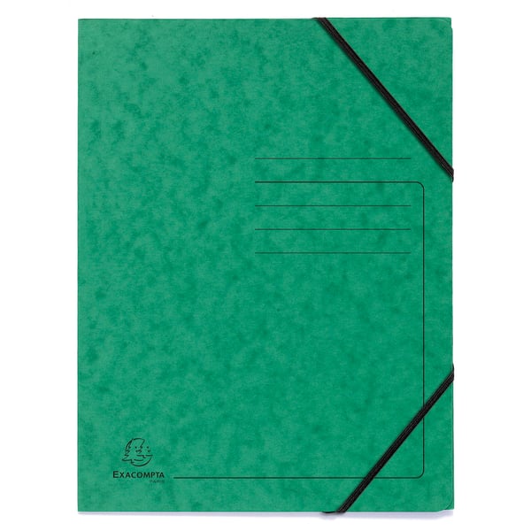 Exacompta 5x Elastikmappe uden klap 355gsm, A4, pakken med 5 - assorterede farver 555410E