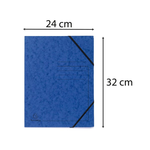 Exacompta 5x Elastikmappe uden klap 355gsm, A4, pakken med 5 - assorterede farver 555410E