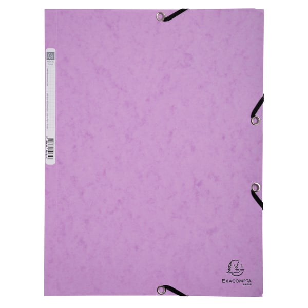 Exacompta 50x Aquarel Elastikmappe med 3 klapper A4 - assorterede farver 55560E