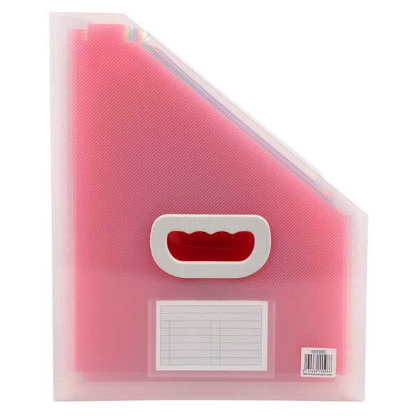 Exacompta 4x Ekspanderende mappe til magasiner, dokumenter, 26.5x32.5cm, 12 sektioner - Krystal 55598E
