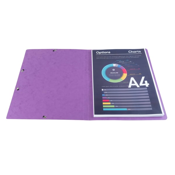 Exacompta 25x elastikmappe, 400 g/m2 presspap (uden flapper, A4) - Lilla 5568E