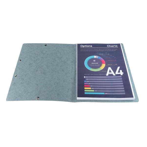 Exacompta 25x elastikmappe, 400 g/m2 presspap (uden flapper, A4) - Grå 5571E
