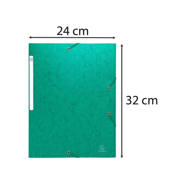 Exacompta 50x Scotten elastikmappe - A4 - Grøn 55753E