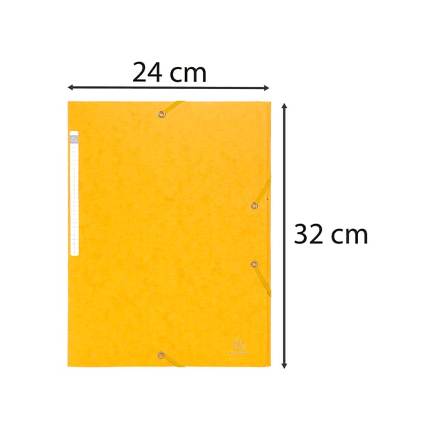 Exacompta 50x Scotten elastikmappe - A4 - Gul 55759E