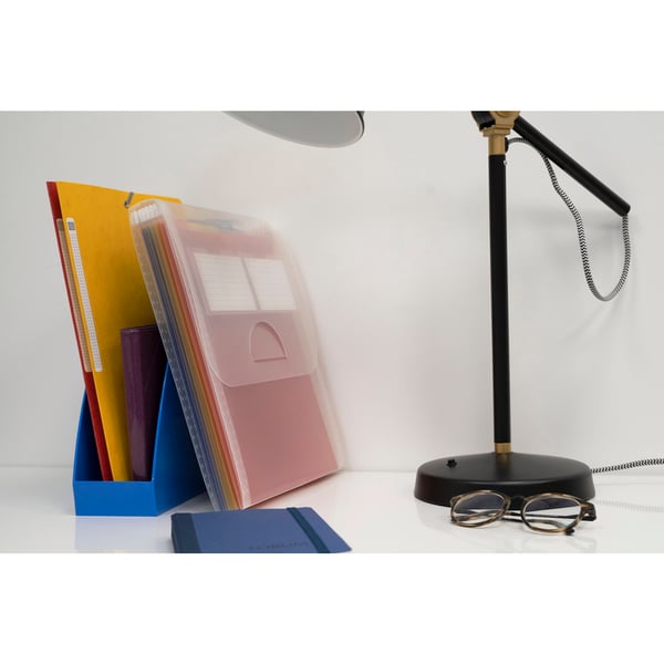 Exacompta 5x Crystal Vertical Expanding File, 6 sektioner - Krystal 55798E