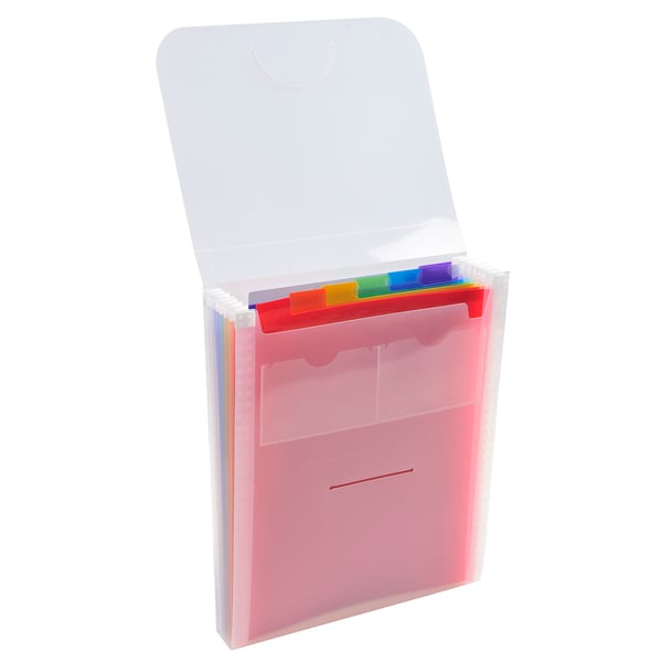 Exacompta 5x Crystal Vertical Expanding File, 6 sektioner - Krystal 55798E