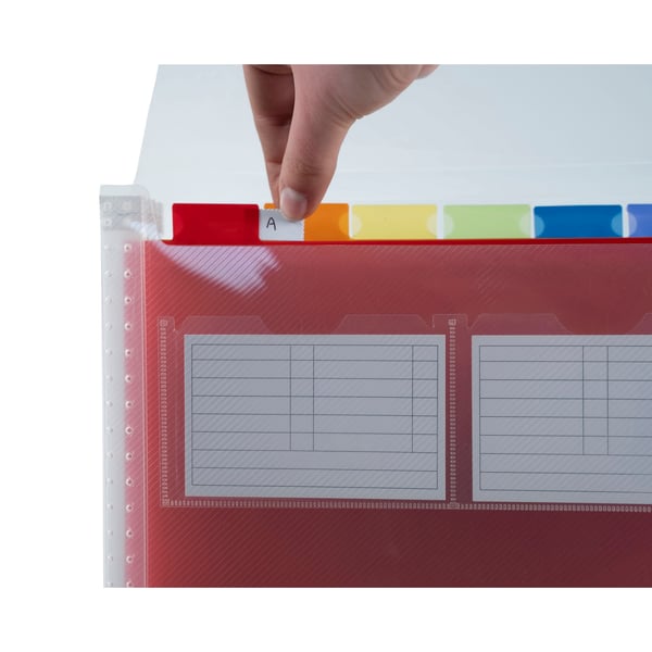 Exacompta 5x Crystal Vertical Expanding File, 6 sektioner - Krystal 55798E