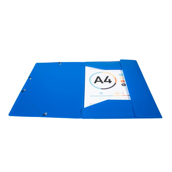 Exacompta 50x 3 flapmapper med elastikremme Opak Polypropylen A4. - Mørkeblå 55812E