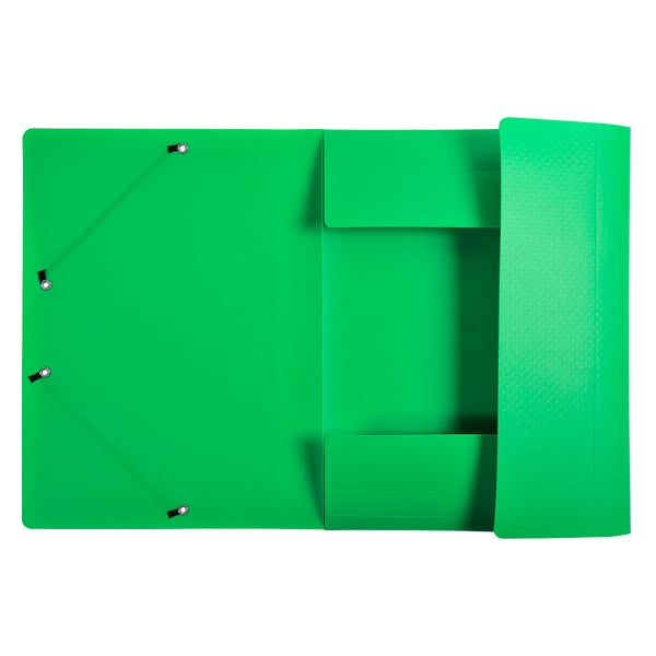 Exacompta 50x 3 flapmapper med elastikremme Opak Polypropylen A4. - Lysegrøn 55813E