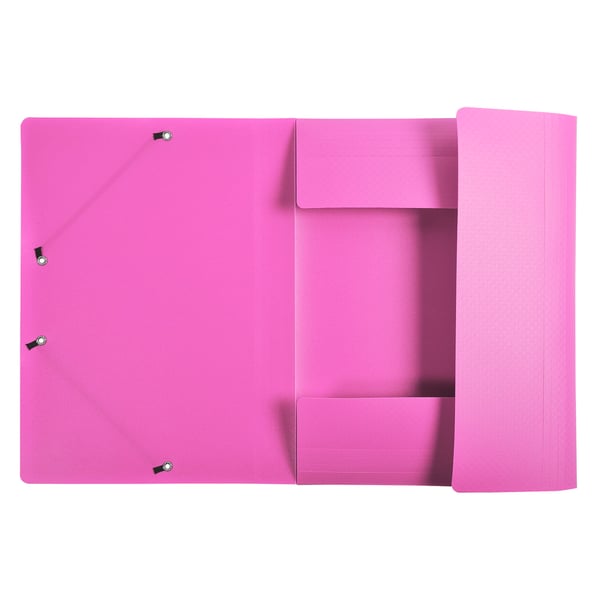 Exacompta 50x 3 flapmapper med elastikremme Opak Polypropylen A4. - Lyserød| 55820E