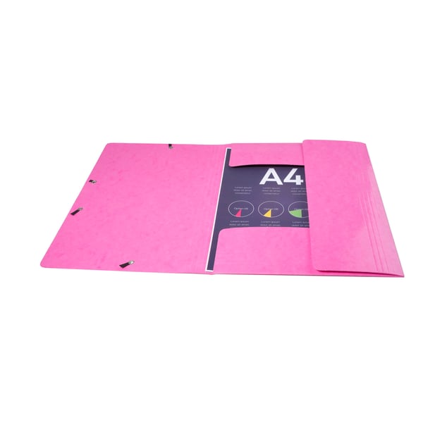 Exacompta 25x Iderama elastisk mappe med 3 klapper med elastik - Lyserød| 55824E
