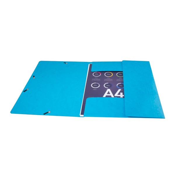 Exacompta 25x Iderama elastisk mappe med 3 klapper med elastik - Lyseblå 55827E