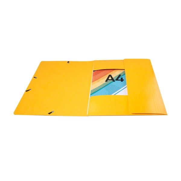 Exacompta 25x Iderama elastisk mappe med 3 klapper med elastik - Gul 55828E
