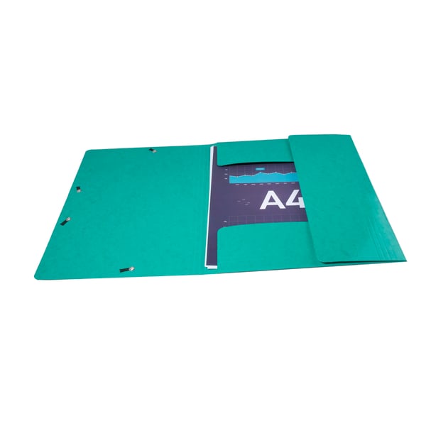 Exacompta 25x Iderama elastisk mappe med 3 klapper med elastik - Mørkegrøn 55830E