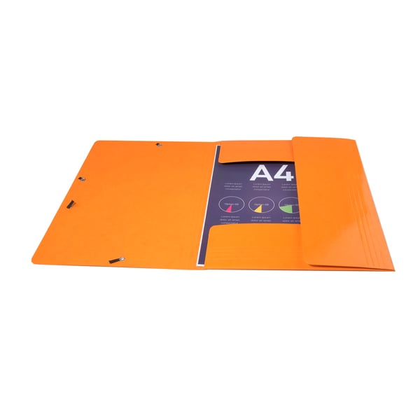 Exacompta 25x Iderama elastisk mappe med 3 klapper med elastik - orange 55836E