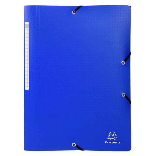 Exacompta 50x 3 flapmapper med elastikremme Opak Polypropylen A4. - assorterede farver 55840E