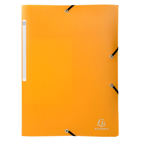 Exacompta 50x 3 flapmapper med elastikremme Opak Polypropylen A4. - assorterede farver 55840E