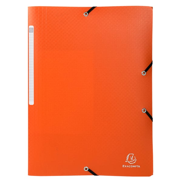 Exacompta 50x 3 flapmapper med elastikremme Opak Polypropylen A4. - assorterede farver 55840E