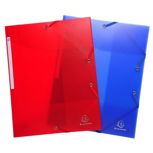 Exacompta 30x Chromaline mappe med elastikbånd (3 klapper PP) A4 - assorterede farver 55879E