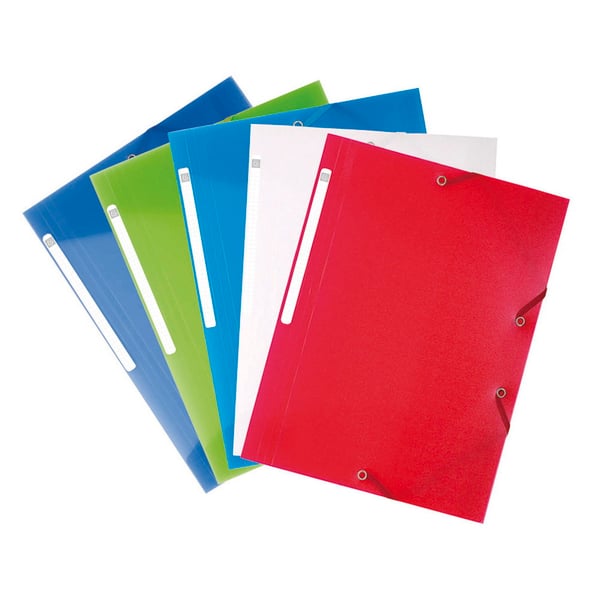 Exacompta 30x Chromaline mappe med elastikbånd (3 klapper PP) A4 - assorterede farver 55879E