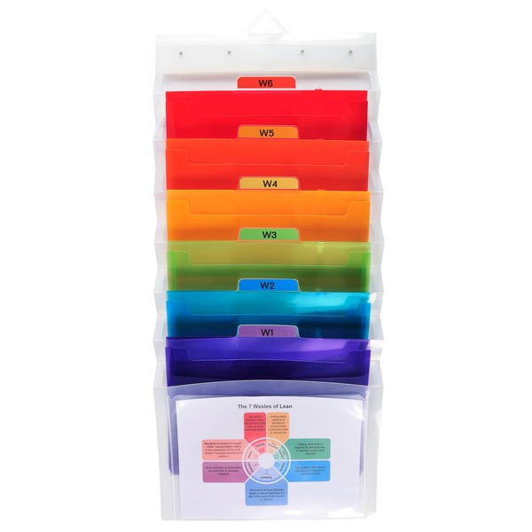 Exacompta 4x Crystal Wall Organiser (6 lommer) - Krystal 55898E