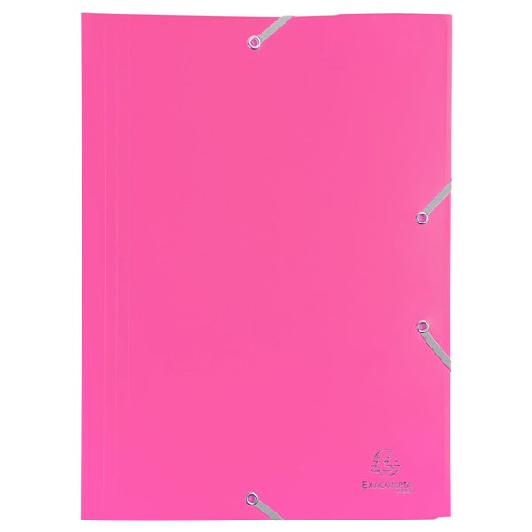 Exacompta 60x 3 flapmapper med elastikbånd Opaque Polypropylen Eco A4 - assorterede farver 559000E
