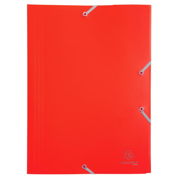 Exacompta 60x 3 flapmapper med elastikbånd Opaque Polypropylen Eco A4 - assorterede farver 559000E
