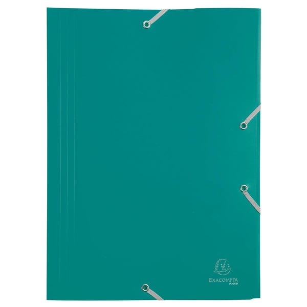 Exacompta 60x 3 flapmapper med elastikbånd Opaque Polypropylen Eco A4 - assorterede farver 559000E